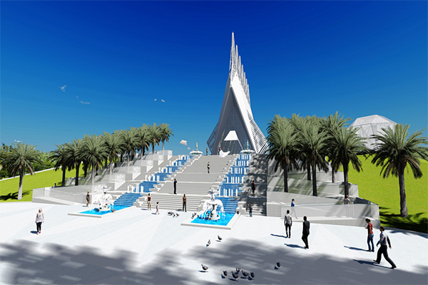 毛里求斯伊甸園文化廣場吊式<a href='http://www.zhangbolun.cn' target='_blank'><u>彈簧減震器</u></a>