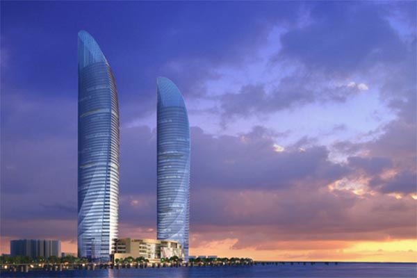 廈門世貿海峽大廈在施工建設中采用的<a href='http://www.zhangbolun.cn' target='_blank'><u>彈簧減震器</u></a>